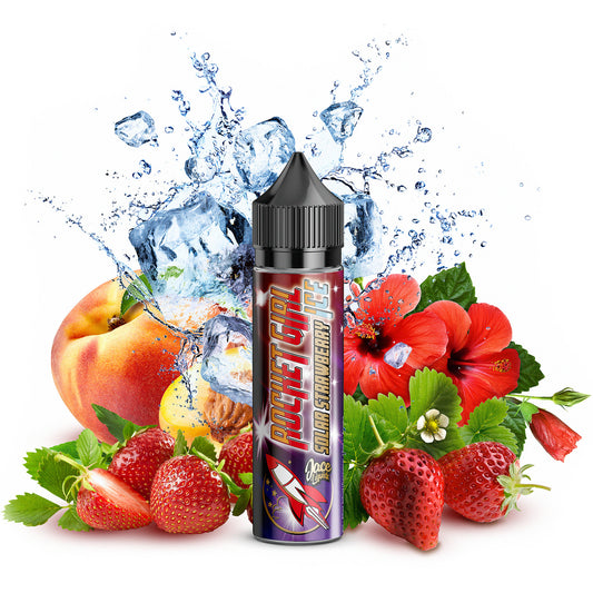 SEO-Bildbeschreibung:
Rocket Girl Solar Strawberry Ice Liquid – Fruchtig-erfrischendes E-Liquid mit süßen Erdbeeren, saftigem Pfirsich und einer feinen Hibiskusnote, abgerundet durch eine angenehme Kühlung. Sommerlich, spritzig und perfekt für fruchtige Frischemomente. Produktflasche vor hellem Hintergrund, ideal für Onlineshop-Darstellungen.