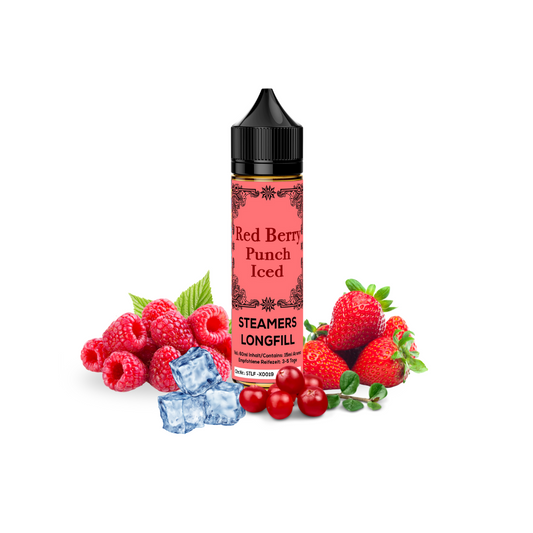 Steamers Lounge Red Berry Punch Iced Longfill E-Liquid – fruchtig-erfrischender Beerenmix mit Cooling Aroma für E-Zigaretten
