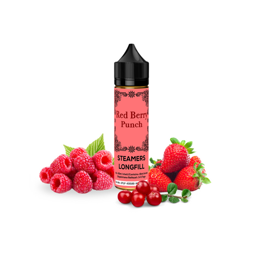 Steamers Lounge Red Berry Punch Longfill E-Liquid – süß-fruchtiger Beerenmix Aroma für E-Zigaretten