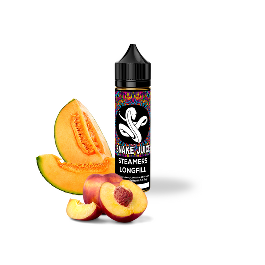 Snake Juice Longfill Aroma von Steamers Lounge – exotischer Pfirsich Honigmelone Mix Aroma für E-Zigaretten
