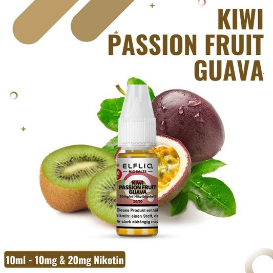 Elf Bar Elfliq Kiwi Passionfruit guava Nic Salt Liquid mit Nikotinsalz