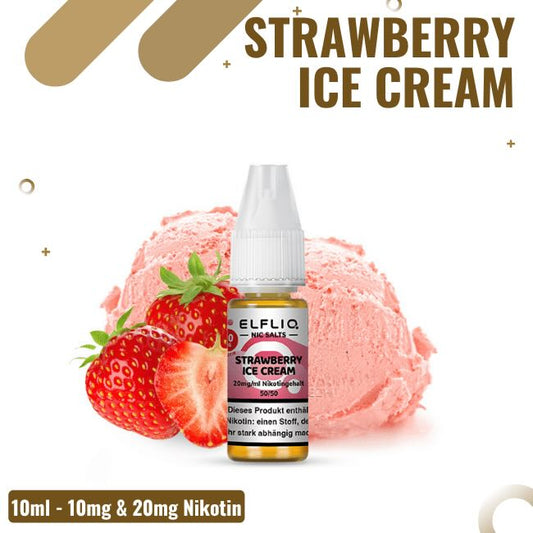 Elf Bar Elfliq Strawberry Ice Cream Nic Salt Liquid mit Nikotinsalz