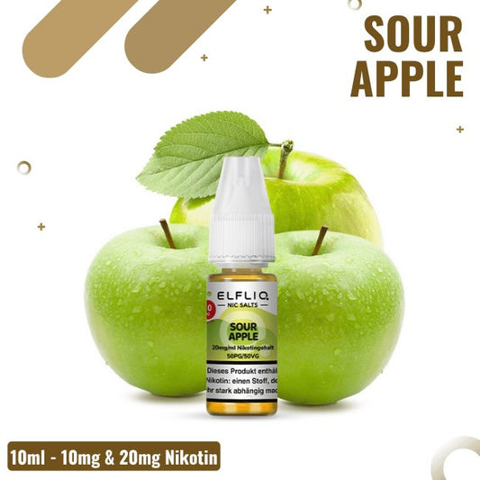 Elf Bar Elfliq Sour Apple Nic Salt Liquid mit Nikotinsalz